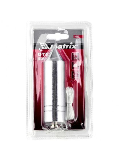 Отвес цилиндрический 500 г шнур 5 м MATRIX 84892, фото , изображение 2 - Метэкс