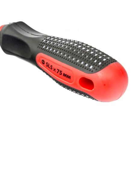 Отвертка SL5 х 75 мм Fusion 3 компонентная рукоятка Anti slip MATRIX 11417, фото , изображение 3 - Метэкс