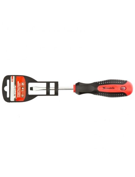 Отвертка SL5 х 75 мм Fusion 3 компонентная рукоятка Anti slip MATRIX 11417, фото , изображение 4 - Метэкс