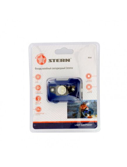 Фонарь наголовный Space, ABS пластик, 4 режим, 1 Вт Led х 120 Лм, 2 reD Led, 8 часов, 3 х ААА Stern, фото , изображение 2 - Метэкс