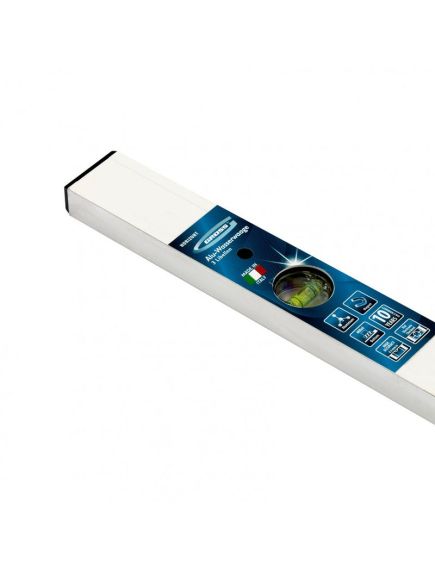 Уровень алюминиевый 1200 мм фрезерованный 3 глазка магнитный GROSS 33674, фото , изображение 2 - Метэкс