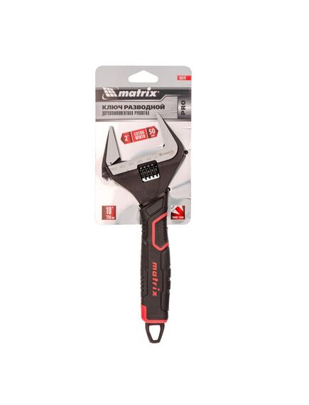 Ключ разводной 250 мм тонкие губки фосфатированный MATRIX 15578, фото , изображение 4 - Метэкс