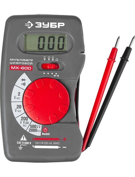 Мультиметр цифровой МХ-600 ЗУБР 59800, фото , изображение 3 - Метэкс