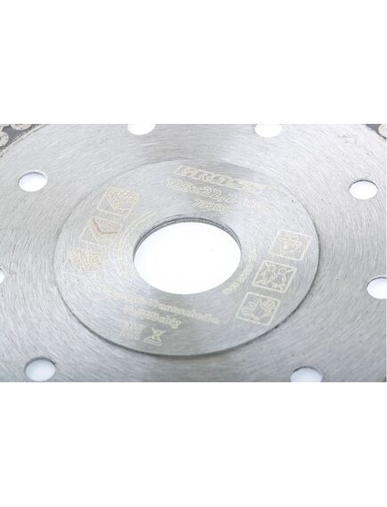 Диск алмазный 125 х 22,2 мм сплошной тонкий мокрая резка GROSS 73053, фото , изображение 4 - Метэкс