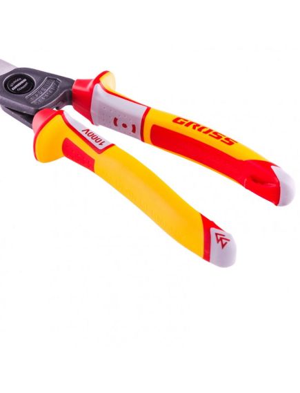 Кабелерез 210 мм диэлектрические рукоятки до 1000 В GROSS 17728, фото , изображение 3 - Метэкс