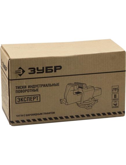 Тиски слесарные 200 мм индустриальные с поворотным механизмом и наковальней ЗУБР 32703-200, фото , изображение 2 - Метэкс