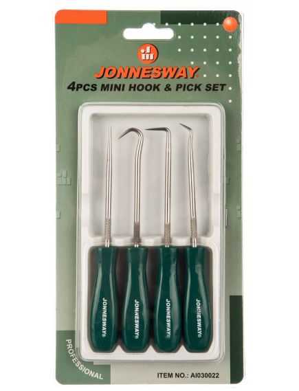 Набор крючков для демонтажа уплотнительных колец 4 предмета JONNESWAY AI030022, фото , изображение 2 - Метэкс