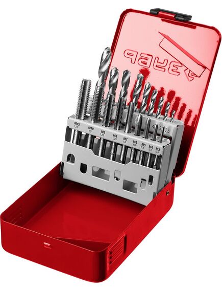 Набор метчиков 18 предметов 9ХС ЗУБР 28115-Н18_z01, фото , изображение 2 - Метэкс