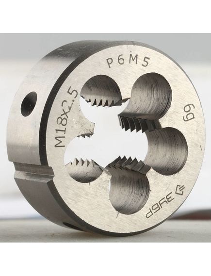 Плашка машинно-ручная М18 х 2.5 мм Р6М5 ЗУБР 4-28023-18-2.5, фото , изображение 2 - Метэкс