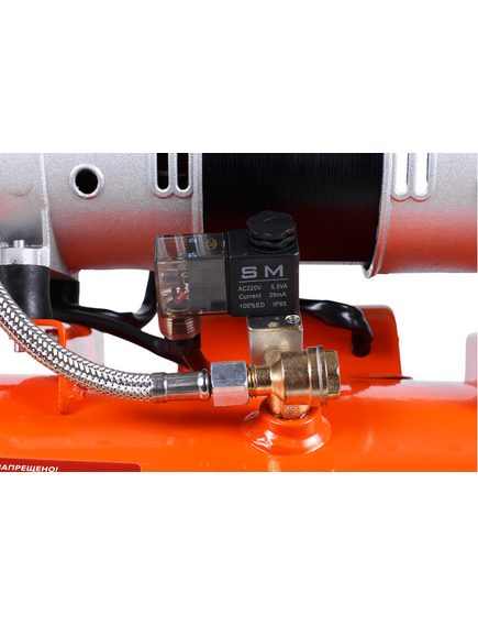 Компрессор прям. привод безмасляный (1 кВт, 180л/мин, 24л, 220В) КРАТОН АС-180-24-OFS (30101052), фото , изображение 2 - Метэкс