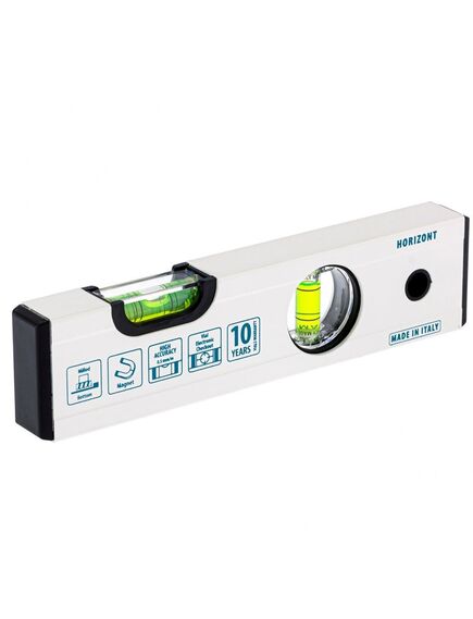 Уровень алюминиевый 200 мм фрезерованный 2 глазка магнитный GROSS 33669, фото , изображение 2 - Метэкс