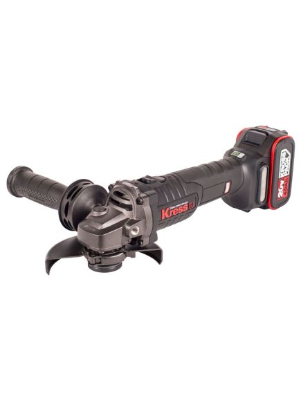 Шлифмашина угловая аккум. KRESS б/щ (125мм, 2а/б 4А*ч 20В, ЗУ) KU801 (KU801), фото , изображение 2 - Метэкс