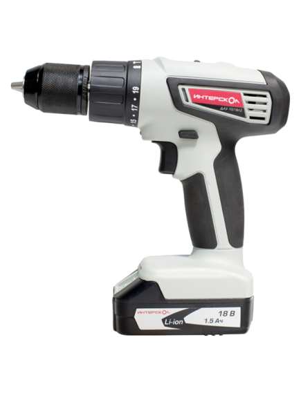 Дрель-шуруповерт ударн. аккум. ИНТЕРСКОЛ (АПИ, 2 а/б 1,5А*ч 18В, ЗУ) ДАУ-10/18Л2 (526.0.2.00), фото , изображение 3 - Метэкс