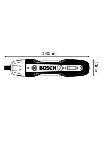 Отвертка аккумуляторная BOSCH (1 а/б 1,5А*ч 3,6В) GO (06019H2100), фото , изображение 6 - Метэкс
