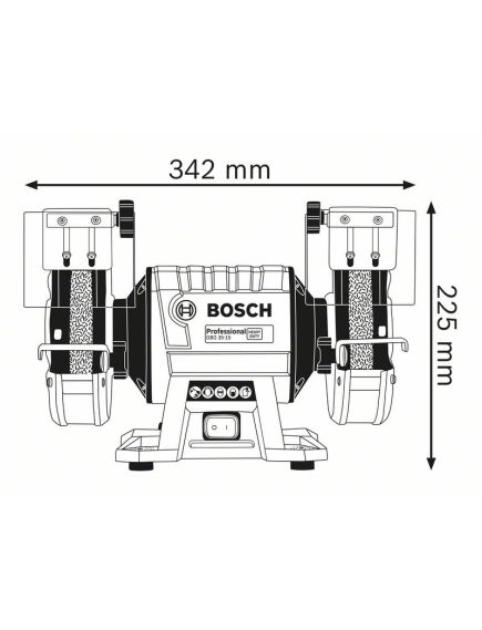 Электроточило BOSCH (350 Вт) GBG 35-15 (060127A300), фото , изображение 4 - Метэкс
