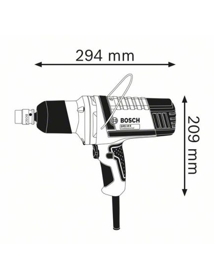 Гайковерт ударн. BOSCH (500 Вт) GDS 18 E (0601444000), фото , изображение 3 - Метэкс