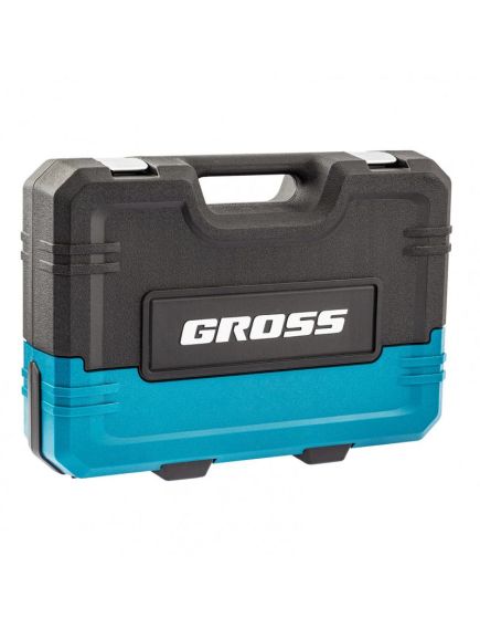 Набор инструментов 1/2", 1/4" пластиковый кейс 109 предметов GROSS 14155, фото , изображение 3 - Метэкс