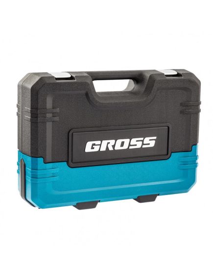 Набор инструментов 1/2", 1/4" пластиковый кейс 76 предметов GROSS 14156, фото , изображение 3 - Метэкс