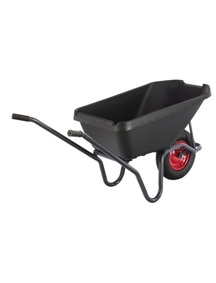 Тачка одноколесная грузоподъемность 175 кг объем 90 л с пластиковым корытом СИБРТЕХ 68919, фото , изображение 2 - Метэкс