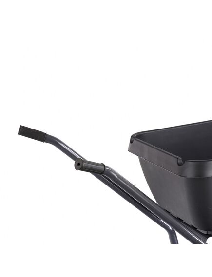 Тачка одноколесная грузоподъемность 175 кг объем 90 л с пластиковым корытом СИБРТЕХ 68919, фото , изображение 4 - Метэкс