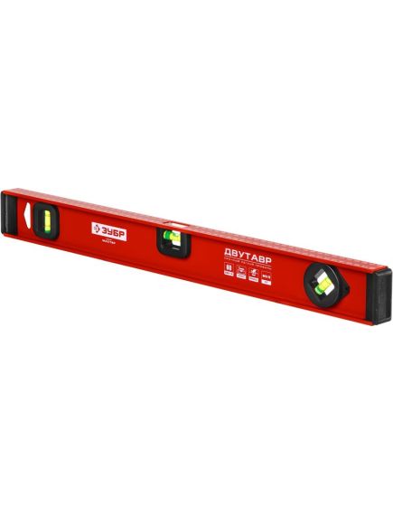 Уровень алюминиевый 600 мм двутавровый усиленный 3 глазка ЗУБР 4-34583-060, фото , изображение 2 - Метэкс