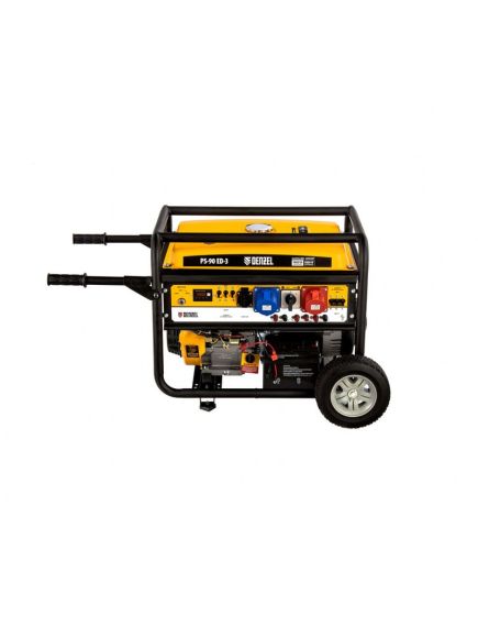 Генератор бенз. (7/8 - 9/9 кВт, 220/380 В, 25л, электростартер) DENZEL PS-90 ED-3 (946944), фото , изображение 2 - Метэкс