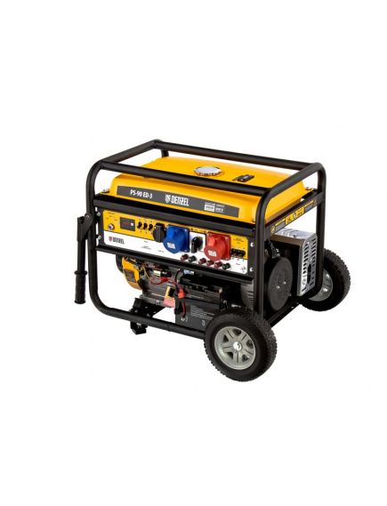 Генератор бенз. (7/8 - 9/9 кВт, 220/380 В, 25л, электростартер) DENZEL PS-90 ED-3 (946944), фото , изображение 3 - Метэкс