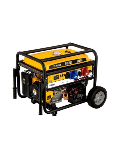 Генератор бенз. (7/8 - 9/9 кВт, 220/380 В, 25л, электростартер) DENZEL PS-90 ED-3 (946944), фото , изображение 4 - Метэкс