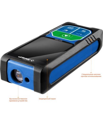 Дальномер лазерный (дальн.100 м погрешн. 2 мм класс 2) ДЛ-100 ЗУБР 34923, фото , изображение 4 - Метэкс