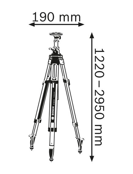 Штатив геодезический BT 300 HD BOSCH 0601091400, фото , изображение 2 - Метэкс