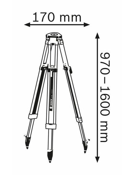 Штатив геодезический BT 160 BOSCH 0601091200, фото , изображение 2 - Метэкс