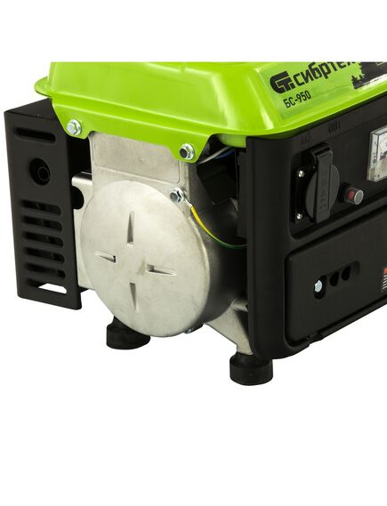 Генератор бенз. (0,65 - 0,8 кВт, 220 В, 4л, ручной стартер) СИБРТЕХ БС-950 (94665), фото , изображение 8 - Метэкс