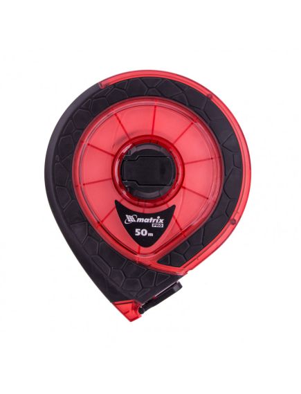 Рулетка геодезическая 50 м х 15 мм фибергласовая лента ПВХ закрытый корпус MATRIX 31272, фото , изображение 2 - Метэкс