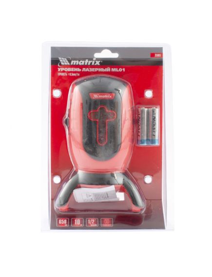 Уровень лазерный MATRIX (дальн. 10 м, погрешн. 0,5 мм/м, класс 2) ML01 35065, фото , изображение 7 - Метэкс