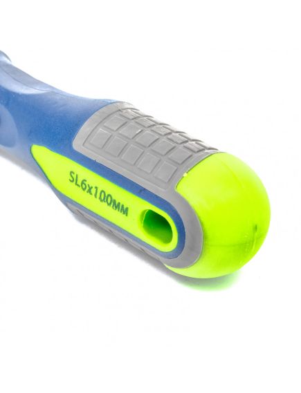 Отвертка SL6,0 х 100 мм 3-х компонентная рукоятка СИБРТЕХ 11798, фото , изображение 3 - Метэкс