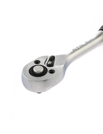 Ключ трещоточный 1/4" 220 мм 72 зуба с быстрым сбросом STELS 14041, фото , изображение 5 - Метэкс