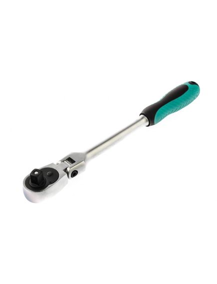 Ключ трещоточный 3/8" 280 мм 72 зуба шарнирный с быстрым сбросом STELS 14045, фото , изображение 4 - Метэкс