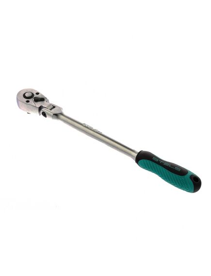Ключ трещоточный 1/2" 380 мм 72 зуба шарнирный с быстрым сбросом STELS 14046, фото , изображение 3 - Метэкс