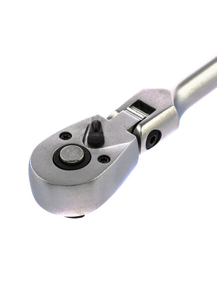 Ключ трещоточный 1/2" 380 мм 72 зуба шарнирный с быстрым сбросом STELS 14046, фото , изображение 5 - Метэкс