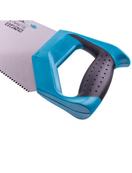 Ножовка по дереву 500 мм 11-12 TPI "PIRANHA" каленый зуб 3D двухкомпонентная рукоятка GROSS 24104, фото , изображение 3 - Метэкс