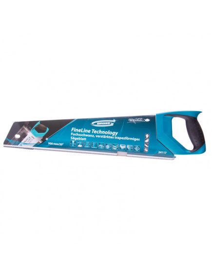 Ножовка по дереву 500 мм 11-12 TPI "PIRANHA" каленый зуб 3D  усиленное полотно GROSS 24117, фото , изображение 4 - Метэкс