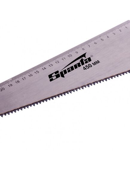 Ножовка по дереву 450 мм 5-6 TPI каленый зуб линейка SPARTA 232335, фото , изображение 2 - Метэкс
