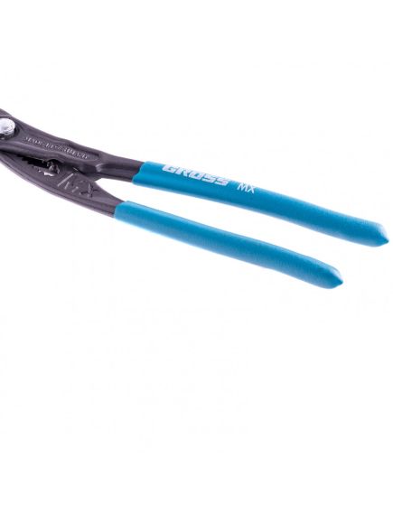 Клещи 250 мм переставные кнопочный механизм обливные рукоятки GROSS 15727, фото , изображение 3 - Метэкс