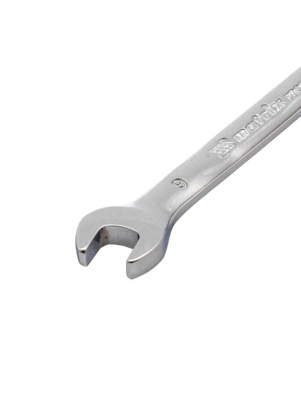 Ключ комбинированный трещоточный 9 мм шарнирный зеркальный хром MATRIX 14826, фото , изображение 2 - Метэкс