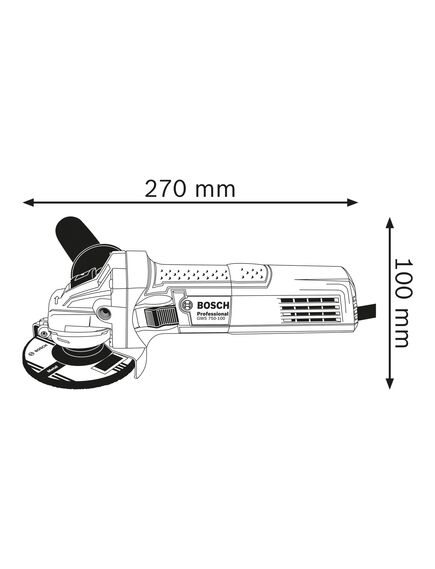 Шлифмашина угловая BOSCH (125 мм, 750 Вт) GWS 750-125 (06013940R3), фото , изображение 2 - Метэкс