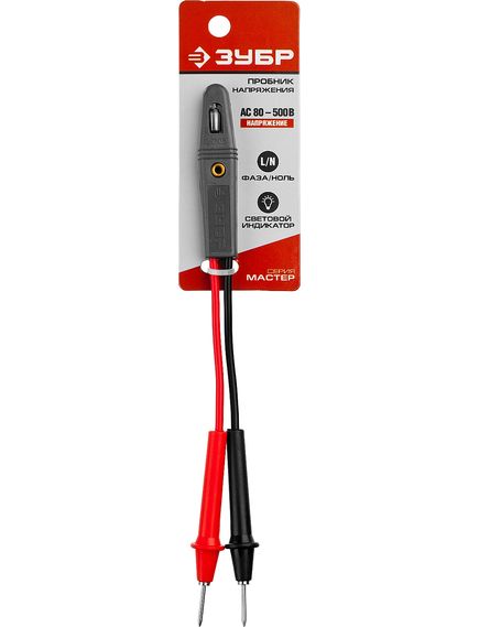 Пробник 80-500В 190мм ЗУБР 25702, фото , изображение 5 - Метэкс