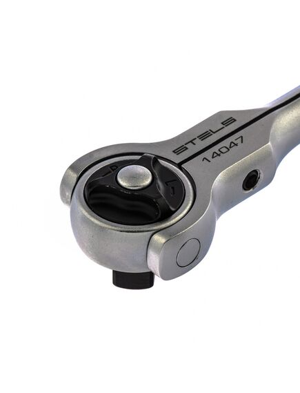 Ключ трещоточный 1/2" 680 мм 72 зуба с быстрым сбросом поворотная голова STELS 14047, фото , изображение 4 - Метэкс