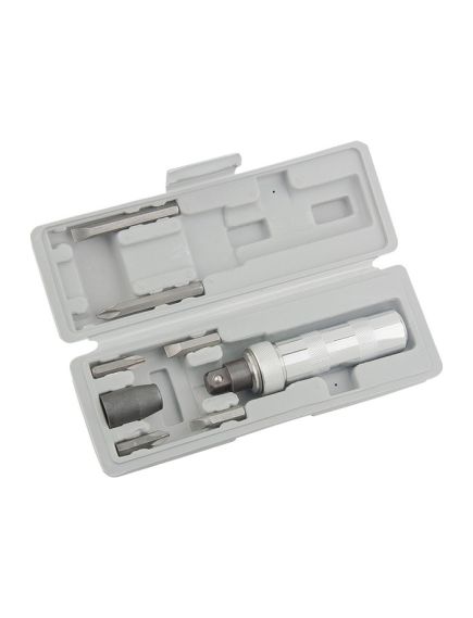 Отвертка ударно-поворотная 1/2" набор бит 6 шт бокс MATRIX 11575, фото , изображение 2 - Метэкс