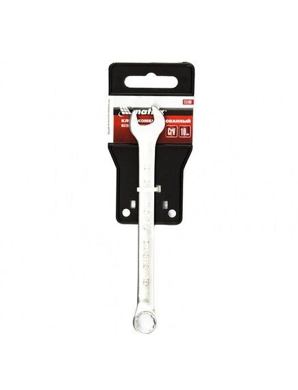 Ключ комбинированный 10 мм матовый хром MATRIX 15106, фото , изображение 4 - Метэкс