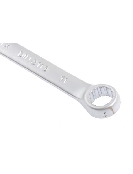 Ключ комбинированный 11 мм матовый хром MATRIX 15107, фото , изображение 3 - Метэкс